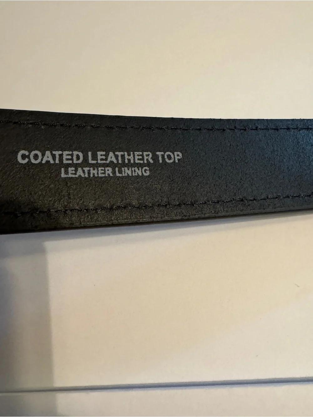 Dickies Black Leather Men's Belt with Metal Logo Plate